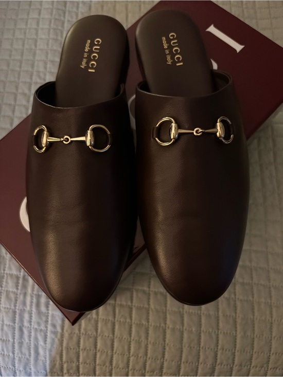 Gucci Shoes - GucciBrown Leather Horsebit Slip-On Mules size 40/ 10 1/2 fits like a 9 1/2.